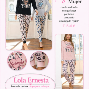 Pijamas de dama animal print