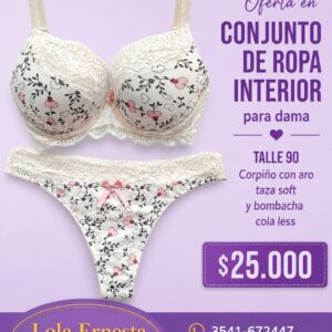 Conjunto de ropa interior dama