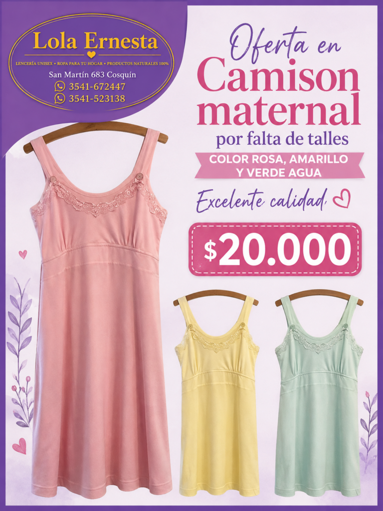 Camisón matenal