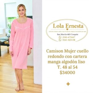 Camisón manga larga